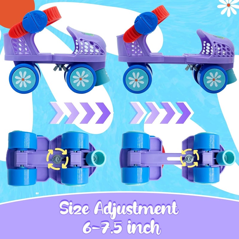 WELLWON Kids Roller Skate for Girls Boys Ages 2-5 Years Old, Adjustable Toddler Rollerskates, Children Beginner Roller Skate - Image 3